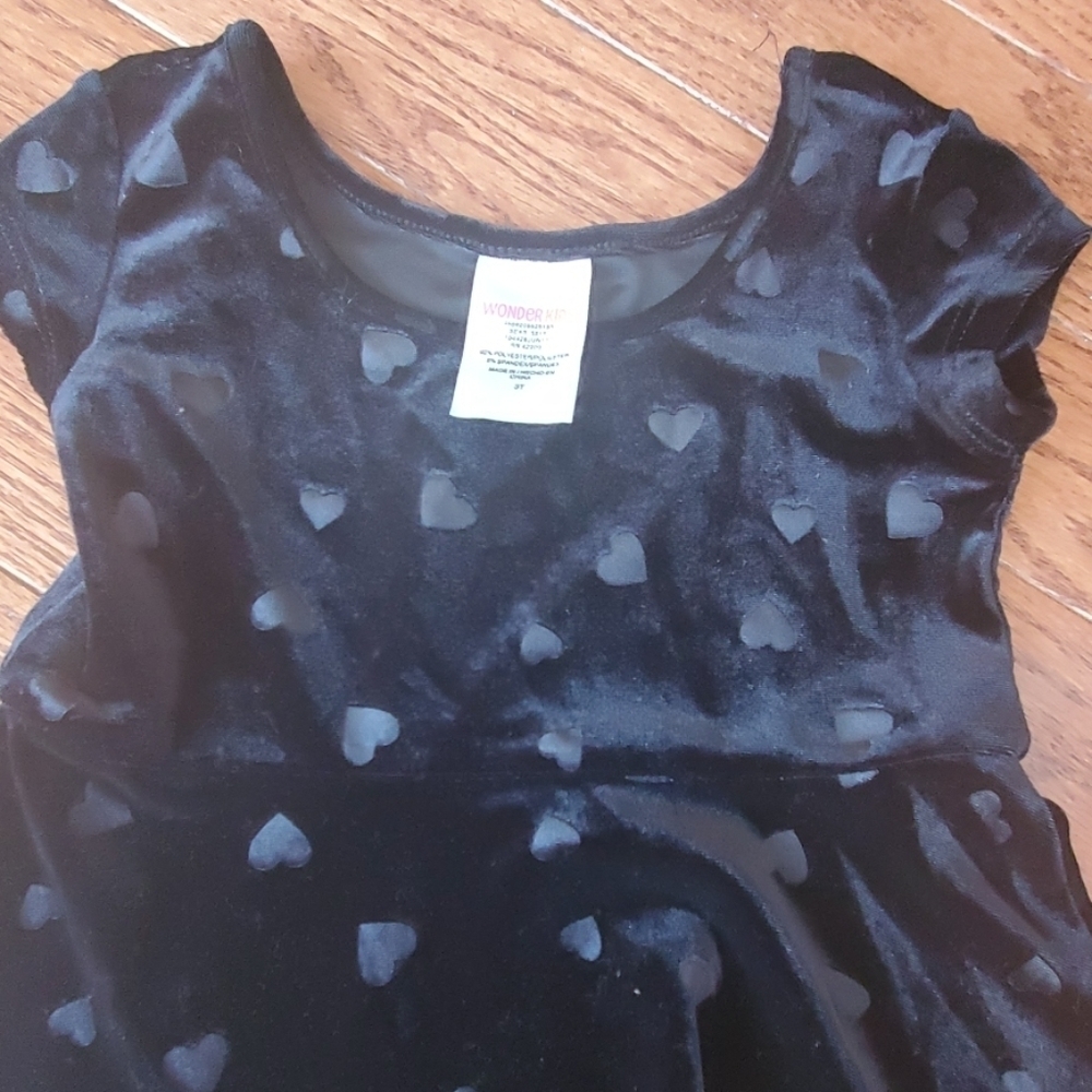 Girls black velvet dress wonder kids - Picture 3 of 7